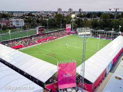Drone video Eurohockey Wilrijkse Plein Antwerpen overzicht stadion